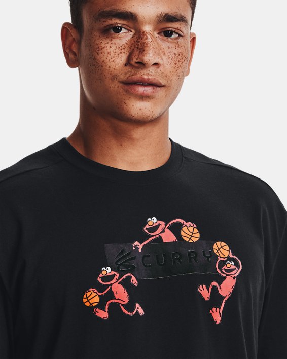 男士Curry Elmo Dribble短袖T恤, Black, pdpMainDesktop image number 4